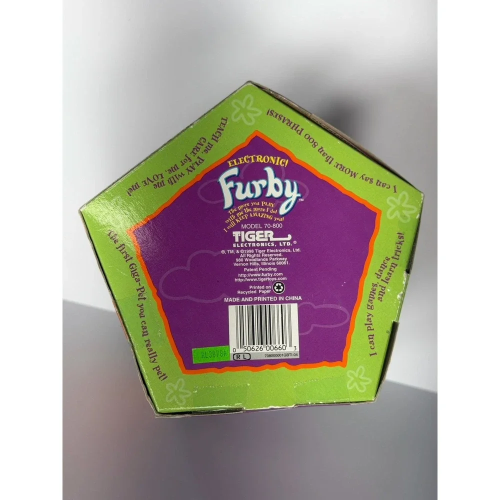 1998 Tiger Electronics Furby Model 70-800 Grey White Vintage New In Box